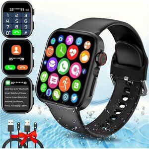 Bluetooth Smart Watch 1.81" Android Fitness Tracker